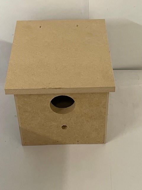 Small wooden finch nest box